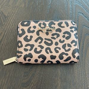Kate Spade Leopard Darcy Small Zippered Wallet